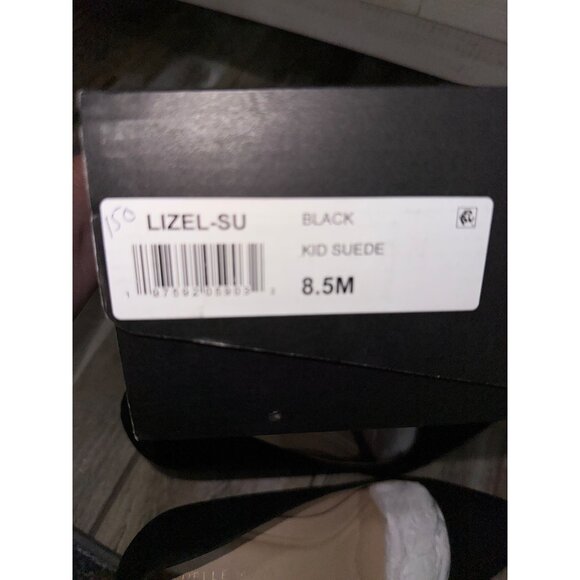 Pelle Moda Black - Lizel - Kid Suede Pointed-Toe Pumps Size 8.5M - Picture 6 of 8